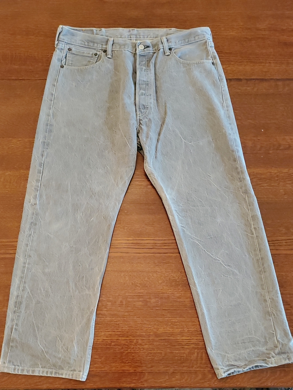 Levi's Men's Light Gray Straight Jeans